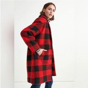 Lucky Brand oversized Buffalo plaid coat, XS